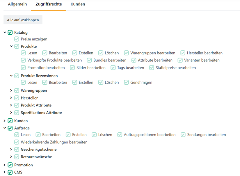 Rechtesystem Zugriffsrechte